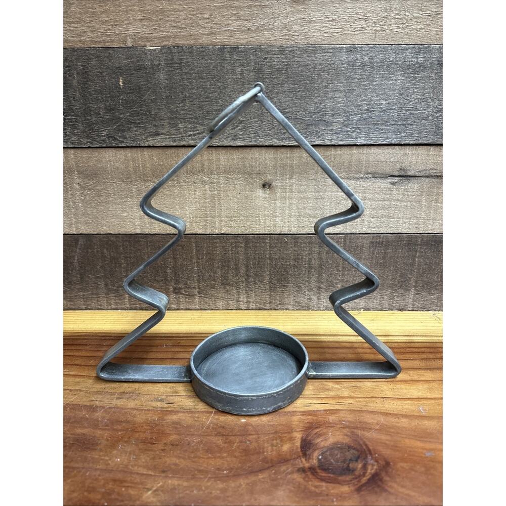 Metal Tree Shaped Candle Holder 10” Tall